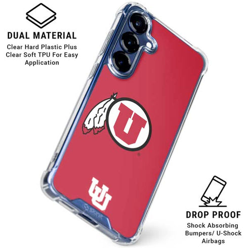 University of Utah Logo Galaxy S25 Clear Case