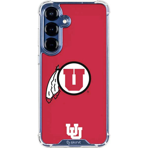 University of Utah Logo Galaxy S25 FE Clear Case