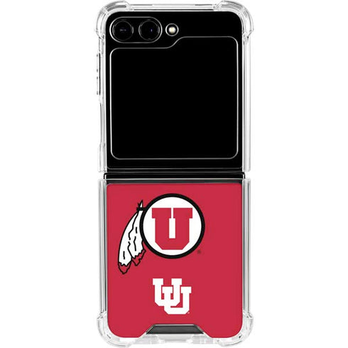 University of Utah Logo Galaxy Z Flip5 5G Clear Case
