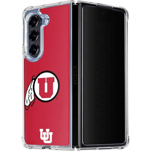 University of Utah Logo Galaxy Z Fold5 5G Clear Case