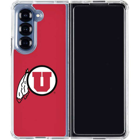 University of Utah Logo Galaxy Z Fold6 Clear Case