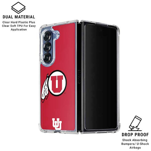 University of Utah Logo Galaxy Z Fold7 Clear Case