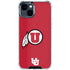 University of Utah Logo iPhone 14 Plus Clear Case