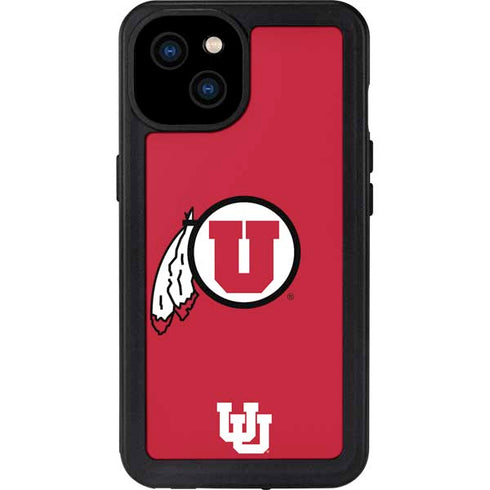 University of Utah Logo iPhone 15 Plus Waterproof Case