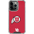 University of Utah Logo iPhone 15 Pro Clear Case