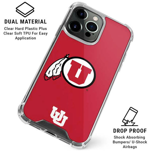 University of Utah Logo iPhone 15 Pro Clear Case