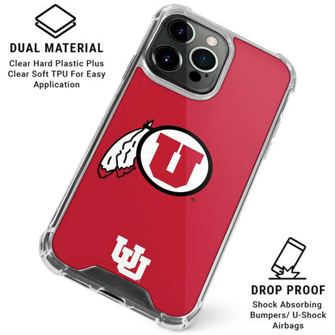 University of Utah Logo iPhone 15 Pro Max Clear Case