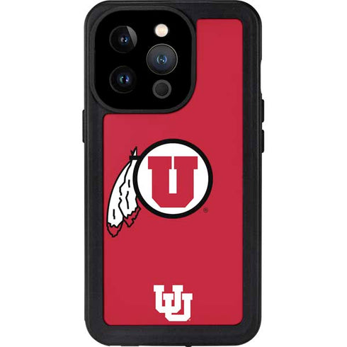 University of Utah Logo iPhone 15 Pro Waterproof Case