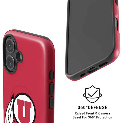 University of Utah Logo iPhone 16 Magsafe Impact Case