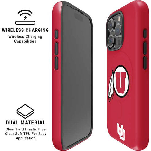 University of Utah Logo iPhone 16 Pro Max Magsafe Impact Case