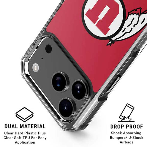 University of Utah Logo iPhone 18 Pro Clear Case