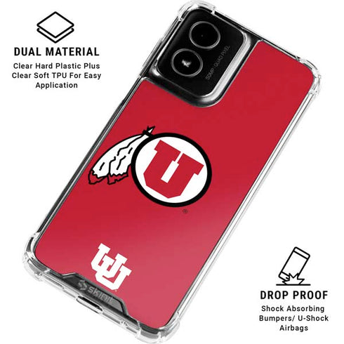 University of Utah Logo Moto G Power 5G (2024) Clear Case