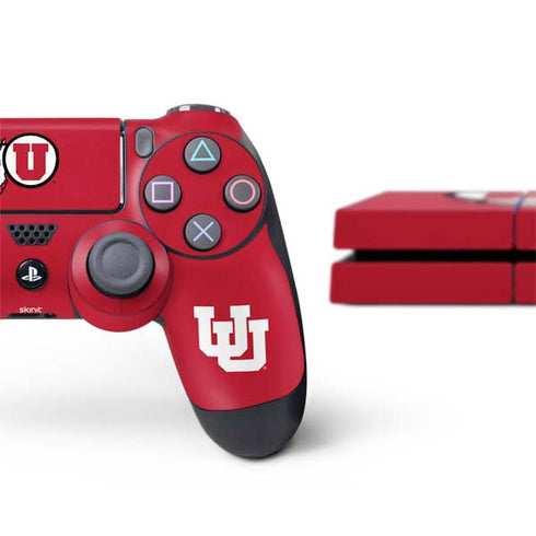 University of Utah Logo PS4 Console and Controller Bundle Skin
