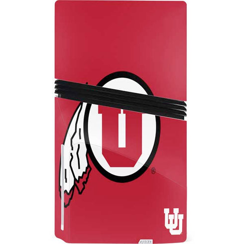 University of Utah Logo PS5 Pro Disk Console Skin