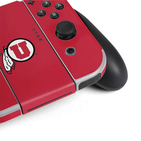 University of Utah Logo Nintendo Switch OLED (2021) Skin