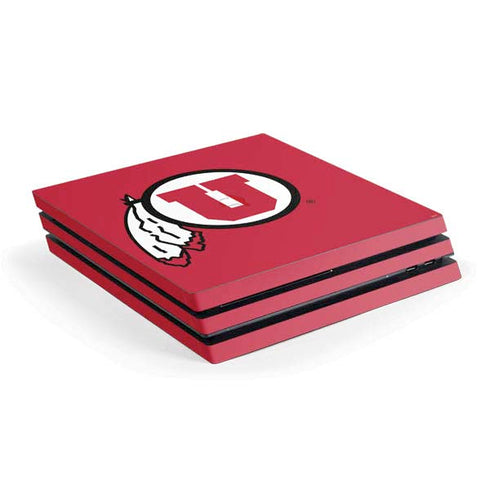 University of Utah Logo PS4 Pro Console Skin