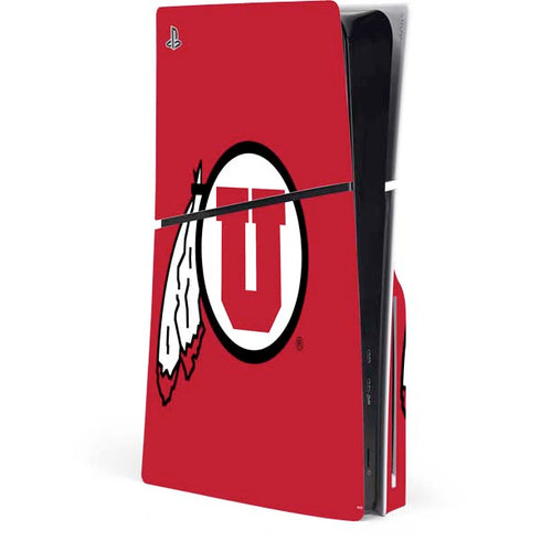University of Utah Logo PS5 Slim Disk Console Skin