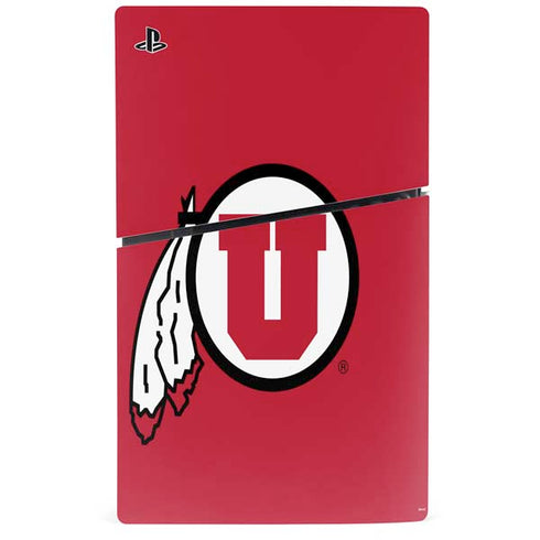 University of Utah Logo PS5 Slim Disk Console Skin