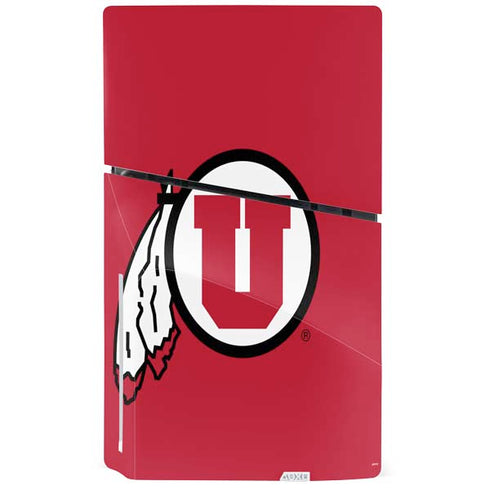 University of Utah Logo PS5 Slim Disk Console Skin