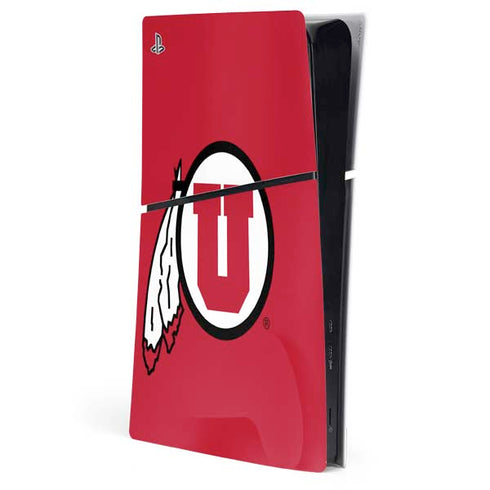 University of Utah Logo PS5 Slim Digital Edition Console Skin