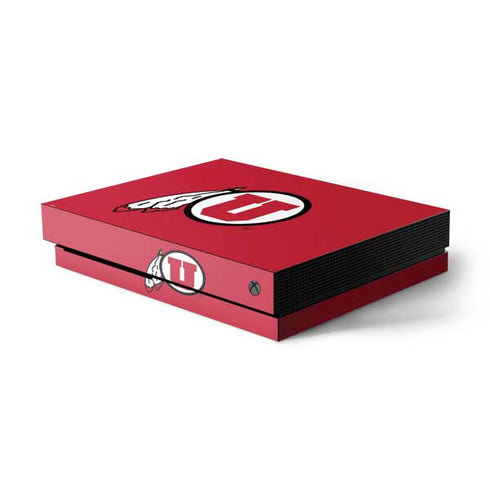 University of Utah Logo Xbox One X Console Skin