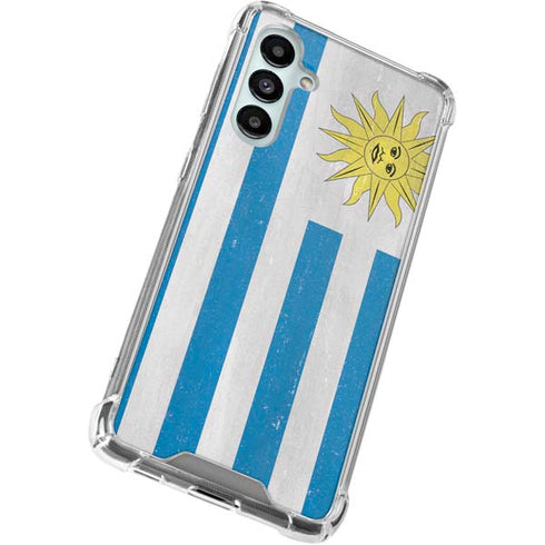Uraguay Flag Distressed Galaxy A16 5G Clear Case