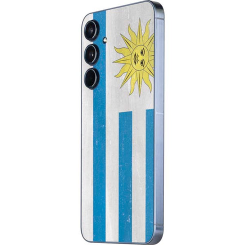 Uraguay Flag Distressed Galaxy A55 5G Skin