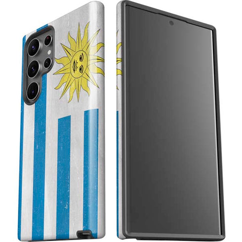 Uraguay Flag Distressed Galaxy S23 Ultra Pro Case