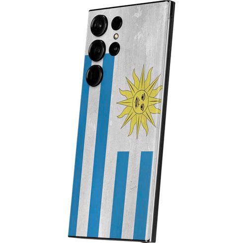 Uraguay Flag Distressed Galaxy Skins