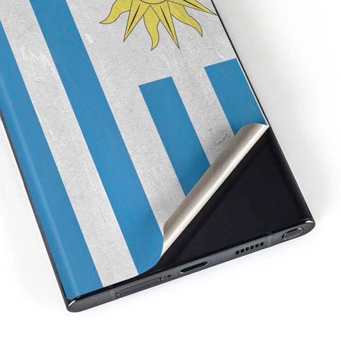 Uraguay Flag Distressed Galaxy Skins