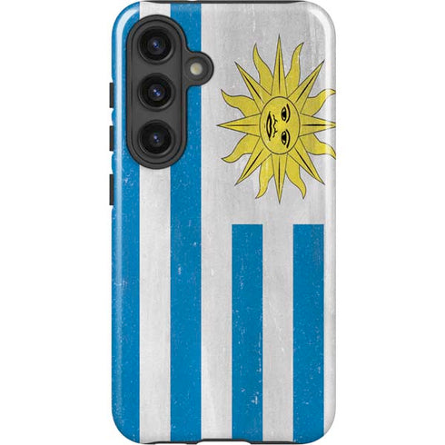 Uraguay Flag Distressed Galaxy S25 Plus Impact Case