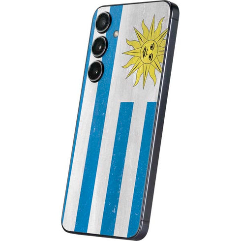 Uraguay Flag Distressed Galaxy S24 Plus Skin