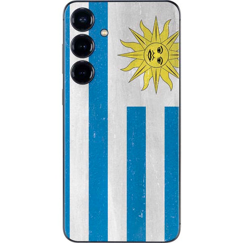 Uraguay Flag Distressed Galaxy S25 Skin