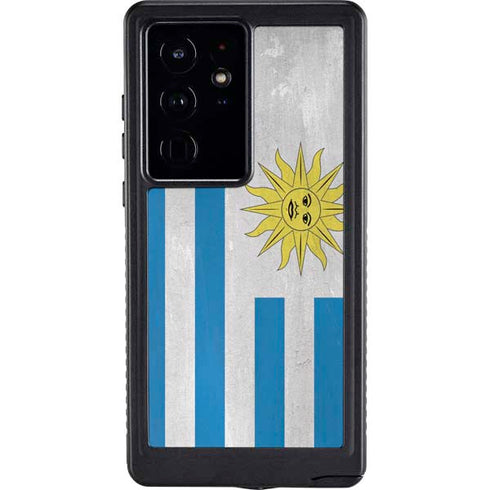 Uraguay Flag Distressed Galaxy S24 Ultra Waterproof Case
