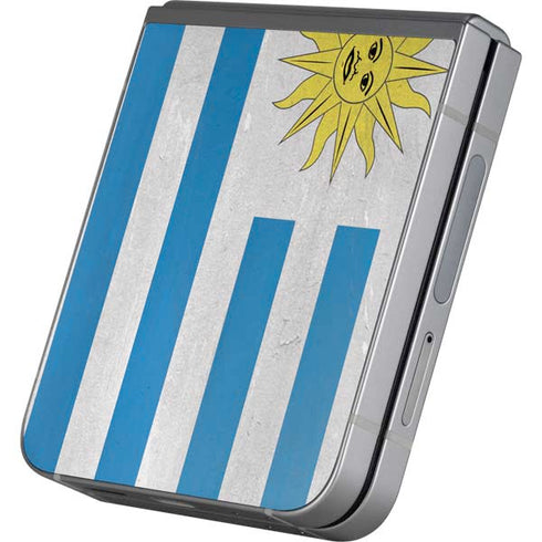 Uraguay Flag Distressed Galaxy Z Flip6 Skin