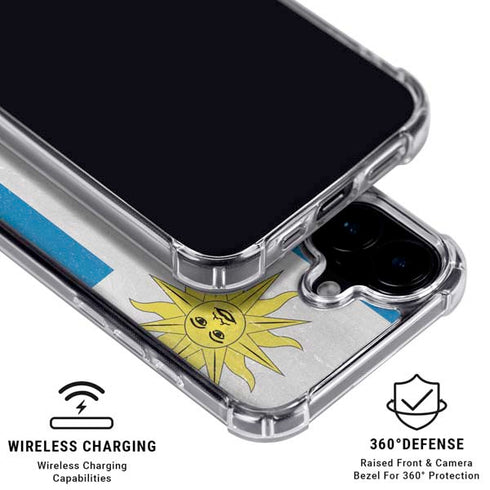 Uraguay Flag Distressed iPhone 16 MagSafe Case