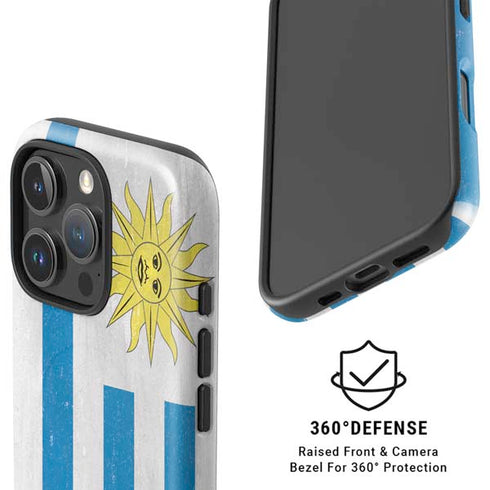 Uraguay Flag Distressed iPhone 16 Pro Magsafe Impact Case