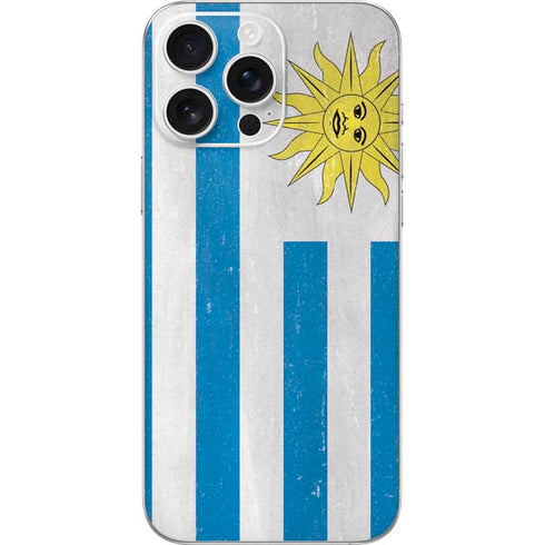Uraguay Flag Distressed iPhone 16 Pro Max Skin