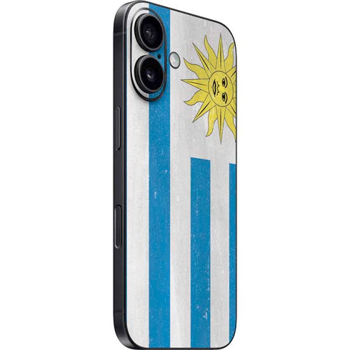 Uraguay Flag Distressed iPhone 16 Skin