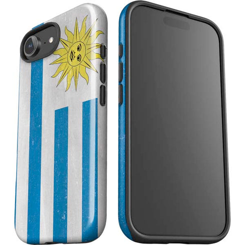 Uraguay Flag Distressed iPhone 16e Impact Case