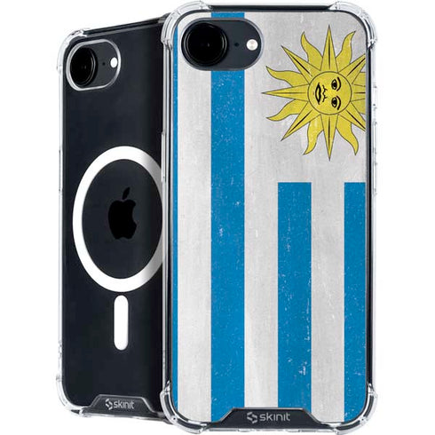 Uraguay Flag Distressed iPhone 16e MagSafe Case