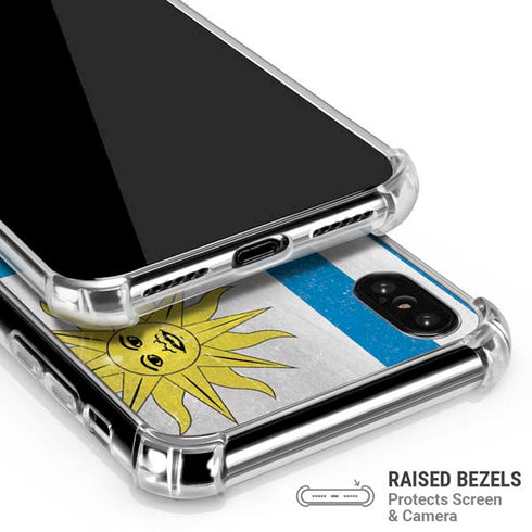 Uraguay Flag Distressed iPhone X/XS Clear Case