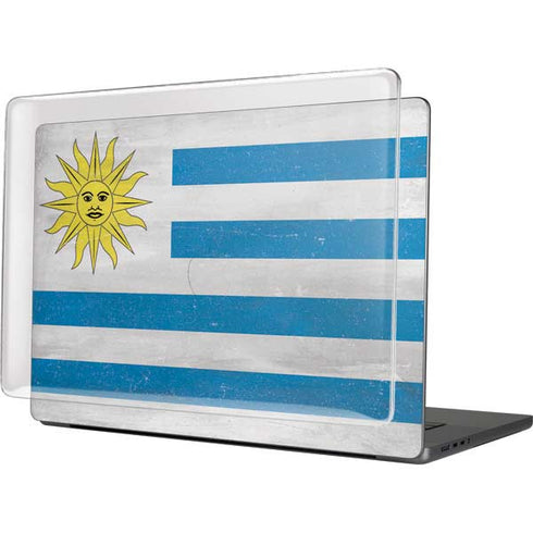 Uraguay Flag Distressed MacBook Cases