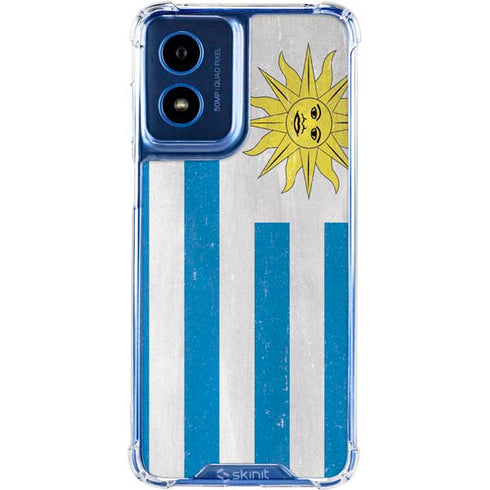 Uraguay Flag Distressed Moto G 5G (2024) Clear Case