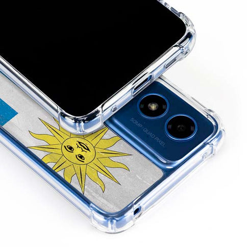 Uraguay Flag Distressed Moto G 5G (2024) Clear Case