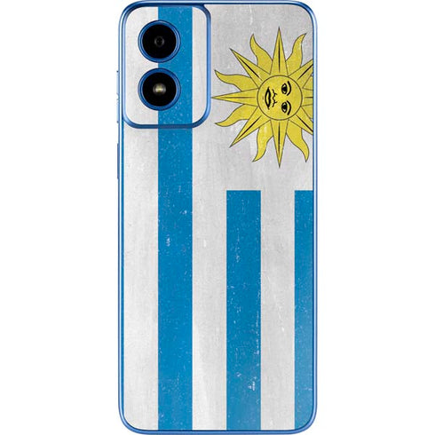 Uraguay Flag Distressed Moto G Play 4G (2024) Skin