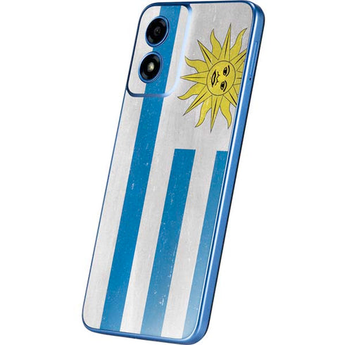 Uraguay Flag Distressed Moto G Play 4G (2024) Skin