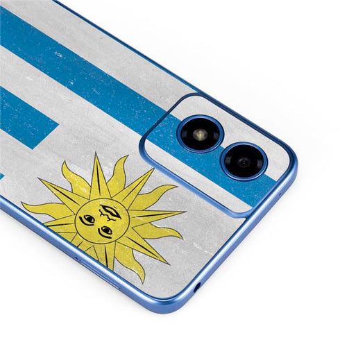 Uraguay Flag Distressed Moto G Play 4G (2024) Skin