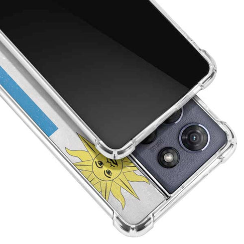 Uraguay Flag Distressed Moto G Stylus 5G (2025) Clear Case