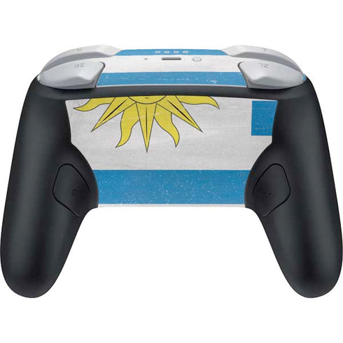 Uraguay Flag Distressed Nintendo Switch 2 (2025) Pro Controller Skin